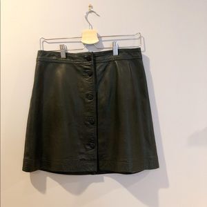 Madewell leather skirt